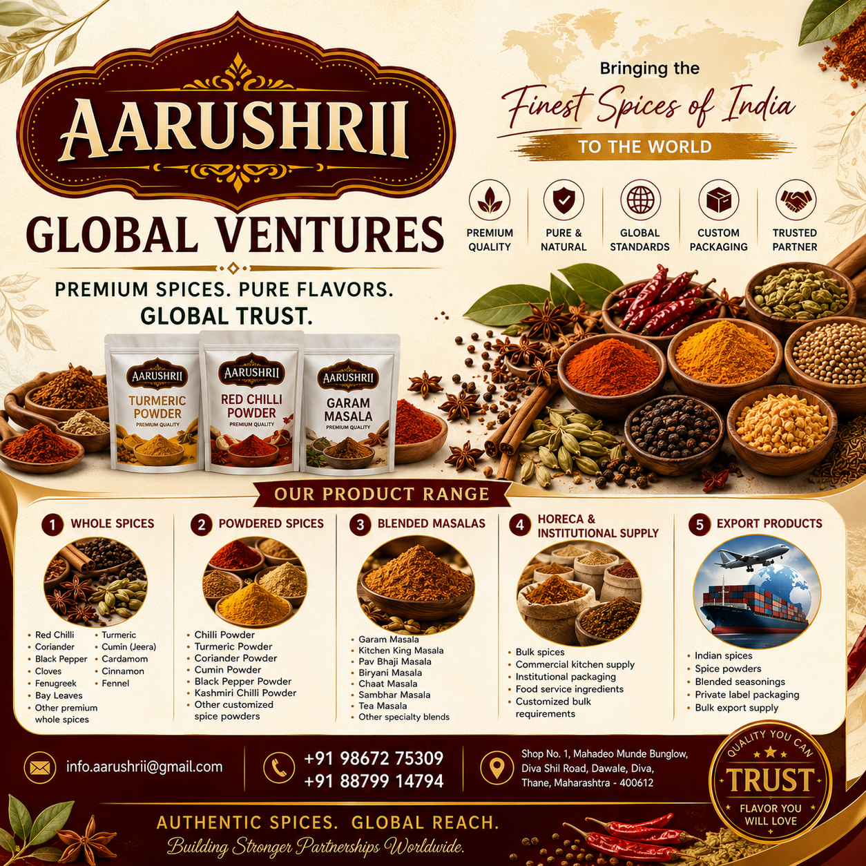 Aarushrii Global Ventures Commitment to Quality